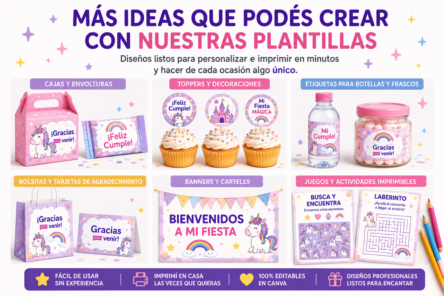 Más ideas que podés crear con nuestras plantillas