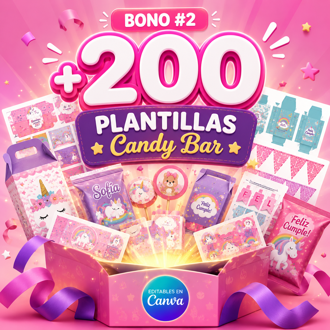 Vista previa: Plantillas Candy Bar